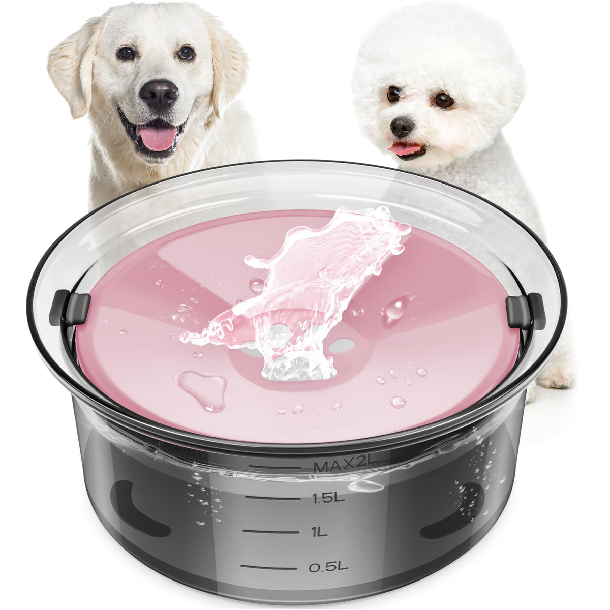 Bol d'eau Yalanle anti-débordement pour chien, évite les éclaboussures autour.
