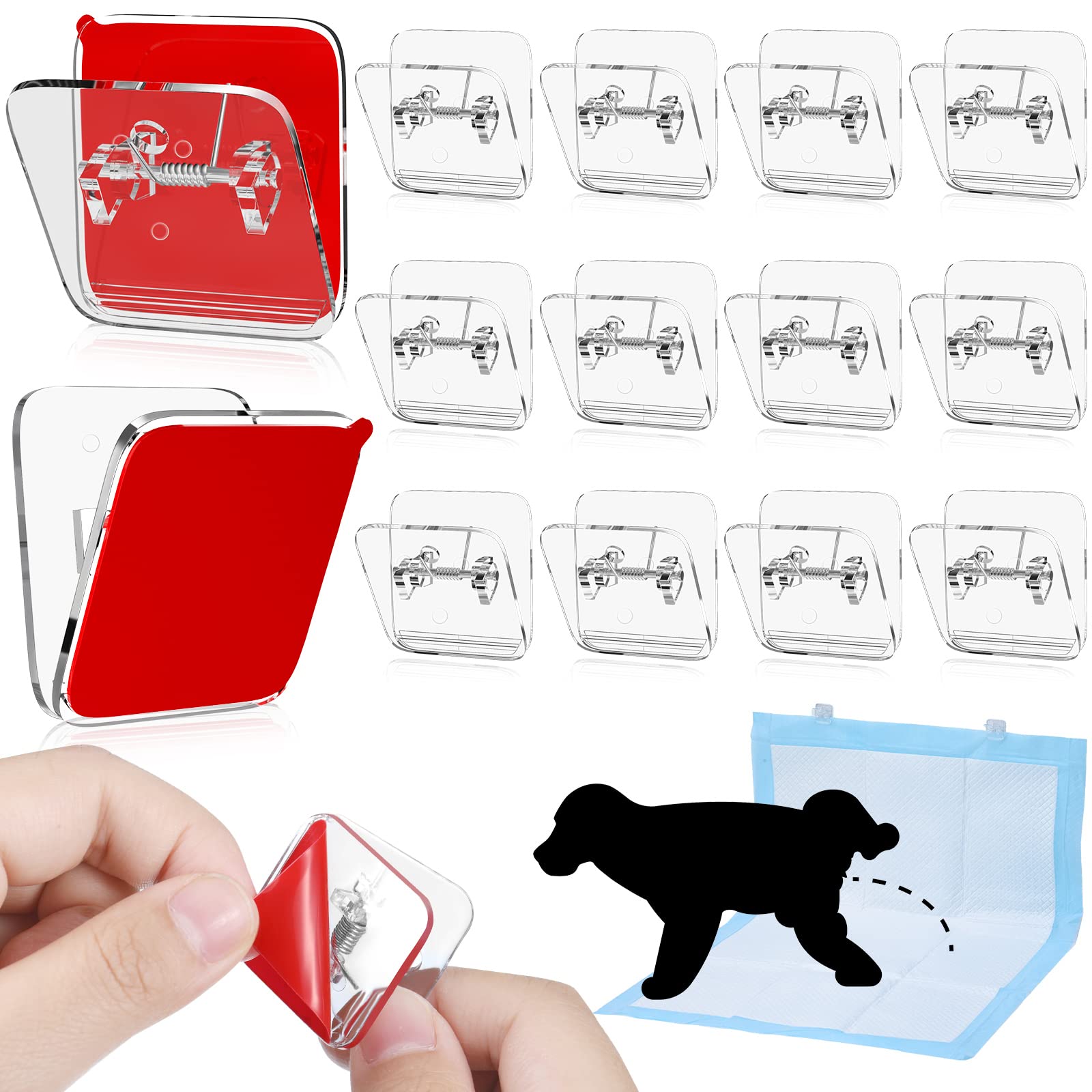 Clip mural transparent Yalikop pour tapis d'apprentissage, maintien stable du tapis.