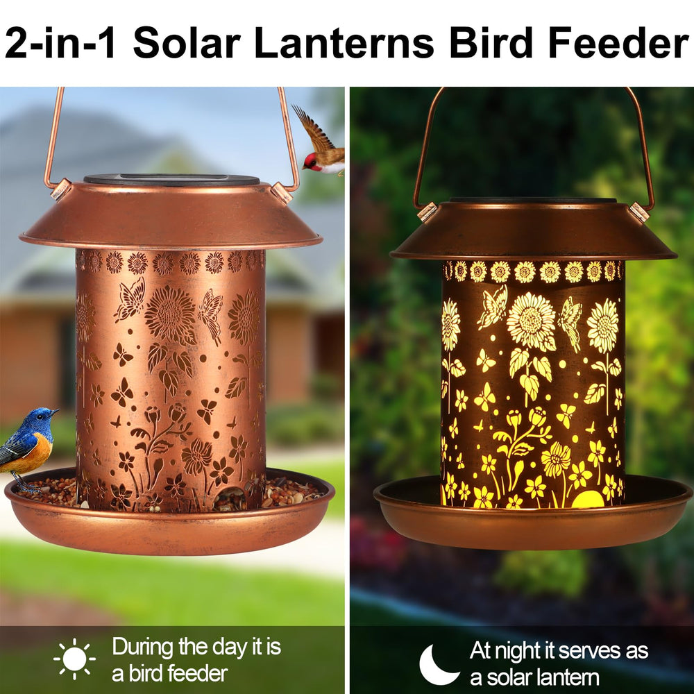 Mangeoire oiseaux Yamodoor métal durable, attire les oiseaux du jardin.