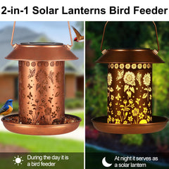 Mangeoire oiseaux Yamodoor métal durable, attire les oiseaux du jardin.