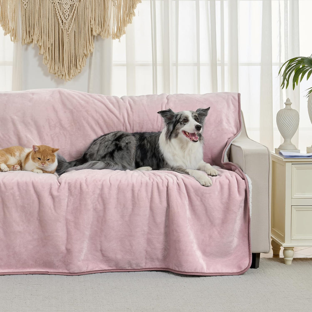 Yaning couverture double-face sherpa et flanelle, douceur réversible pour canapé