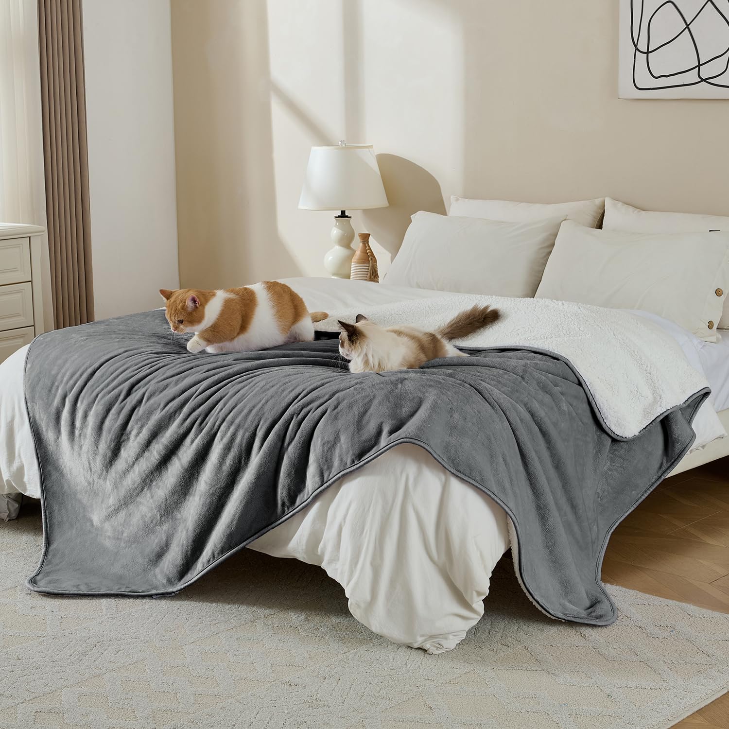 Yaning couverture impermee sur lit, douceur et protection intérieure