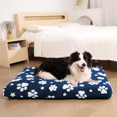 Base antidérapante Yaning pour lit chien bleu marine, stabilité assurée.