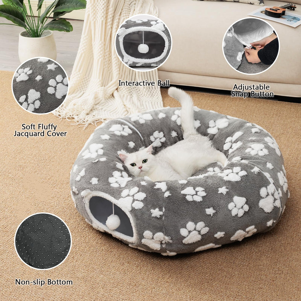 Yaning tunnel intérieur avec coussin donut amovible et facile à laver.