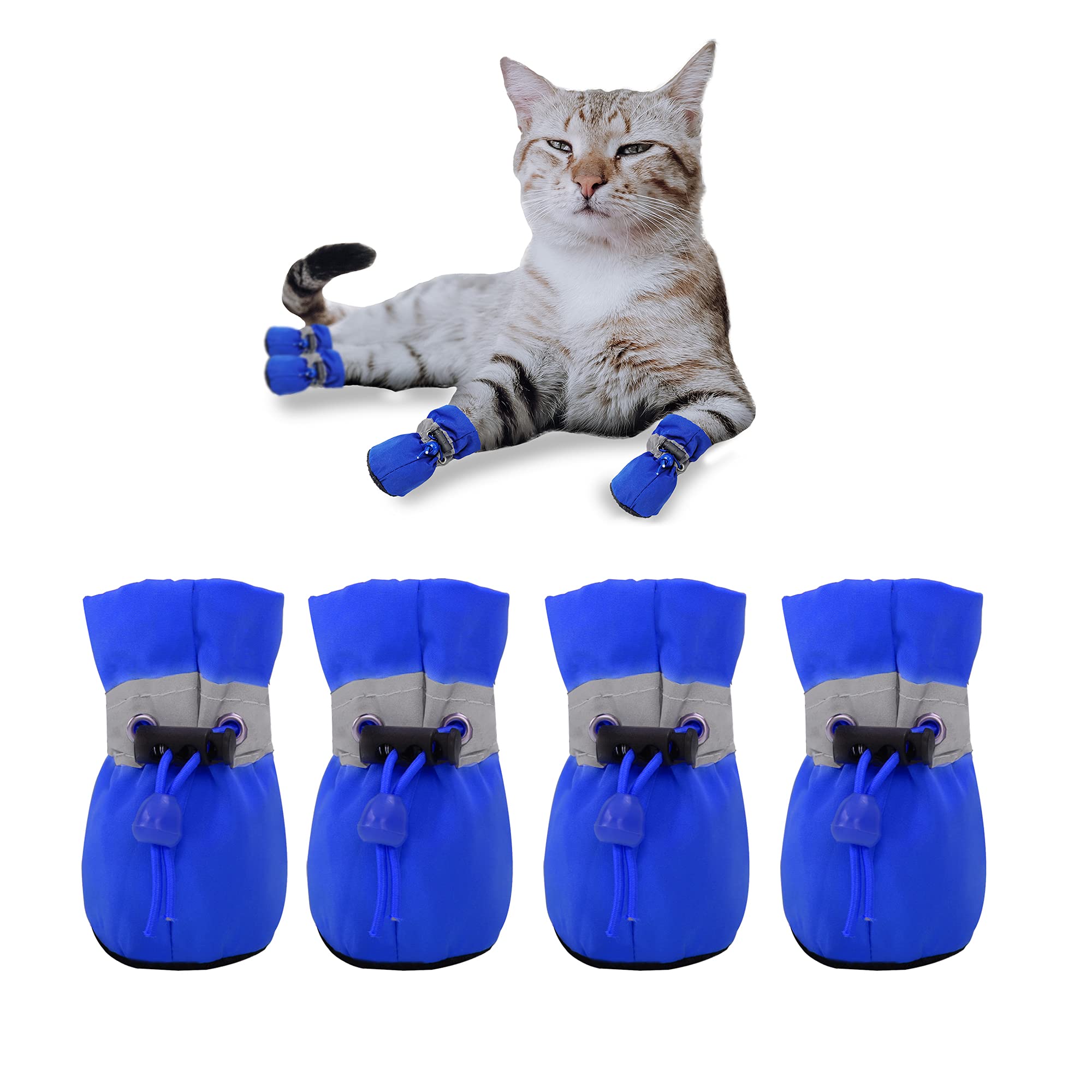 Yaodhaod bottes pour chien petit bleu pied gauche avec traction antidérapante