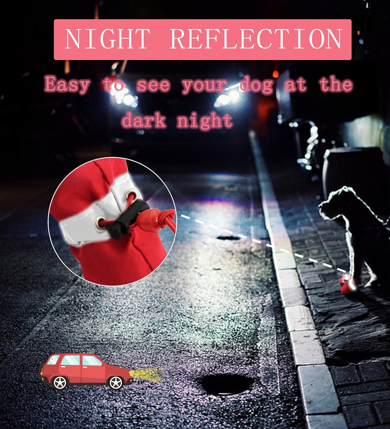 Réglette ajustable et ceinture réfléchissante Yaodhaod pour sécurité nocturne.
