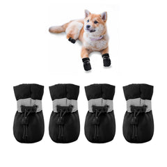 Yaodhaod chaussons chien petit noir taille 6, avant-plan, offre protection et adhérence sur sol intérieur.