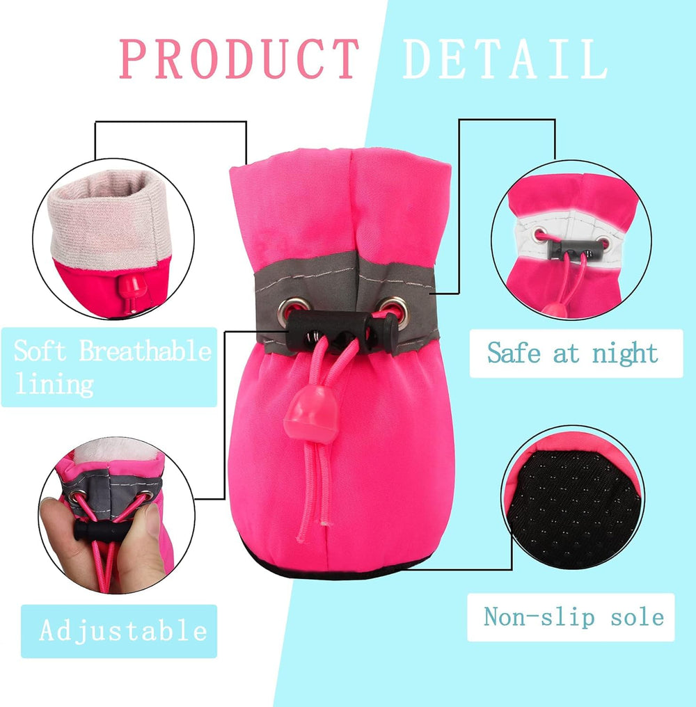 YAODHAOD bottes chien petit rose patte protégée semelle anti-glisse intérieur