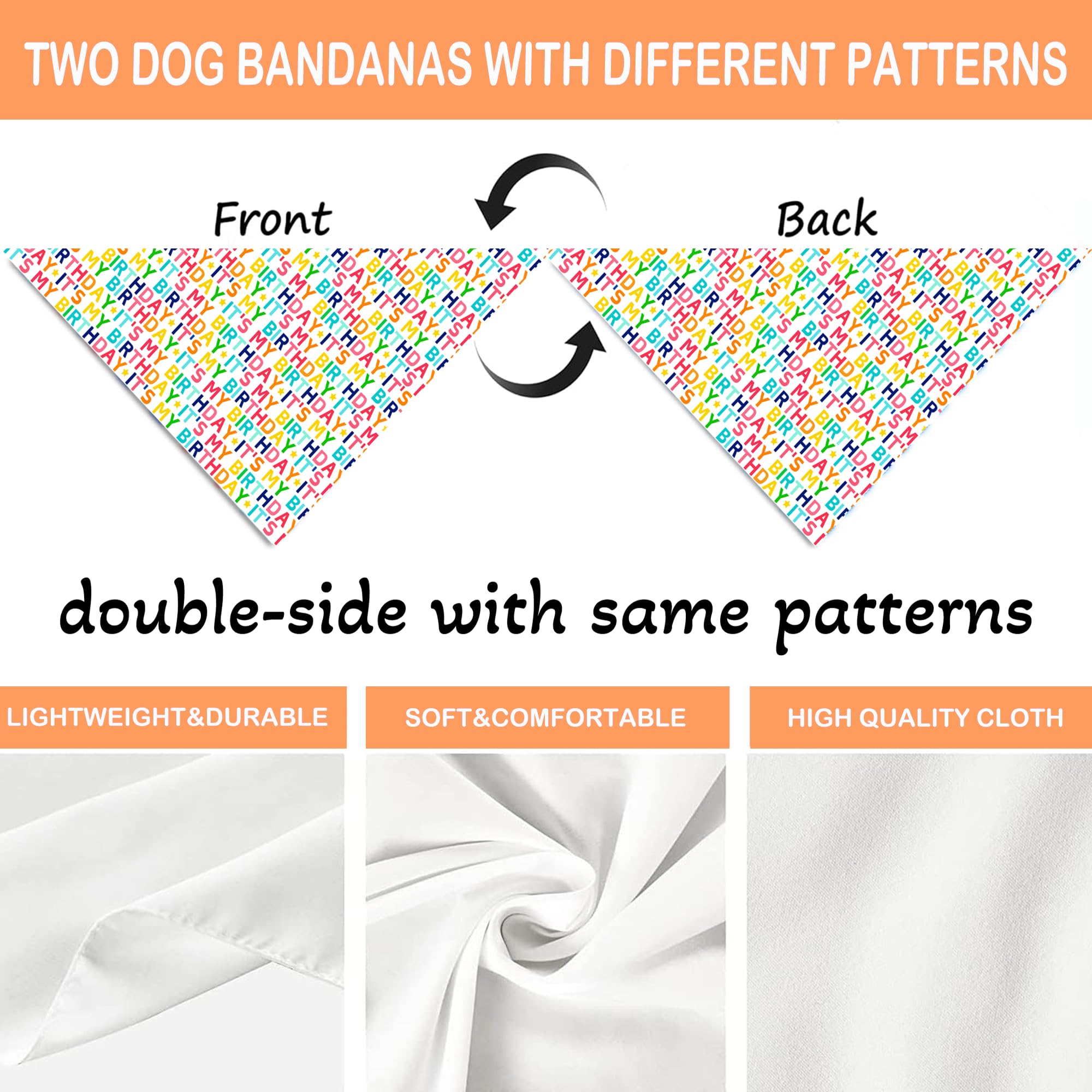 Yaofavo bandana anniversaire chien taille petit, pliable et pratique.