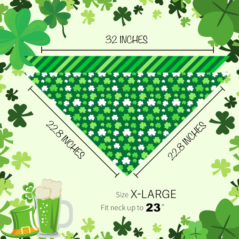 Yaofavo bandana Saint-Patrick vert avec trèfle, design durable pour les aventures.