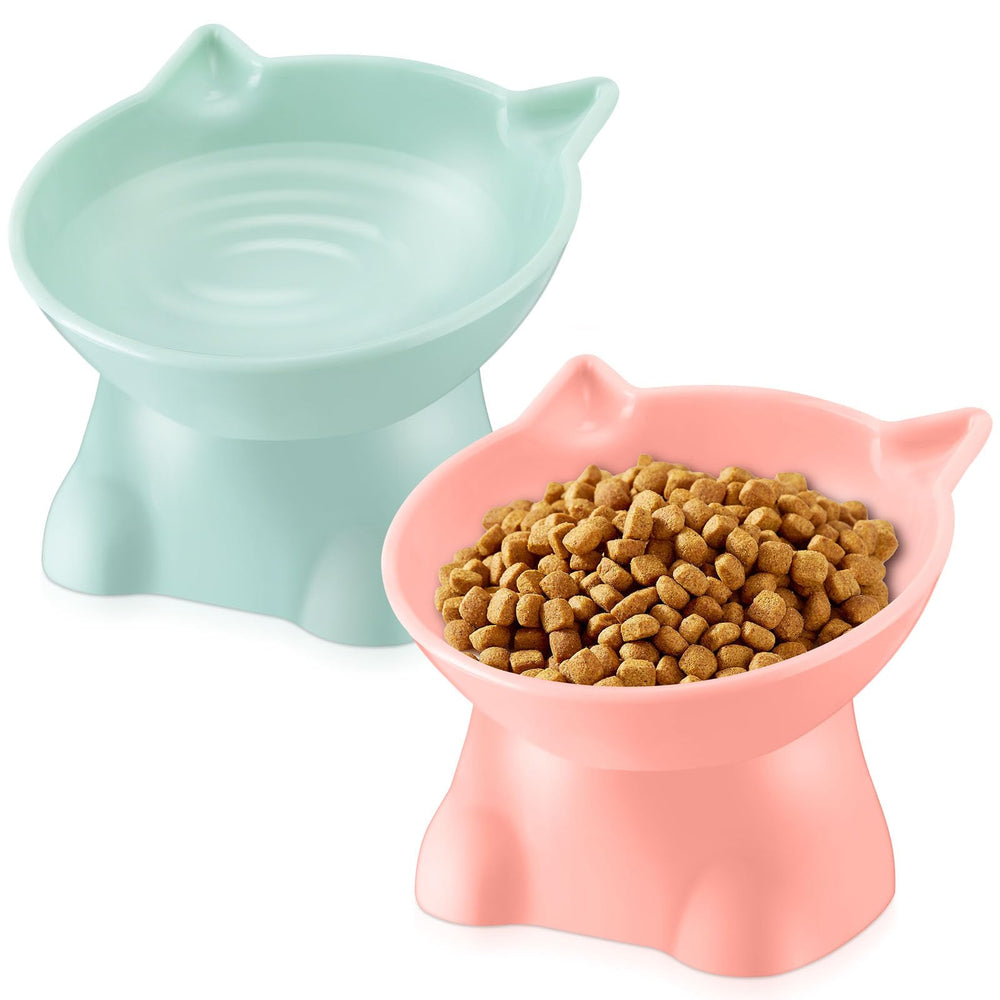 Yaomiao bols chat eleves rose, parfait pour des repas propres et confortables.