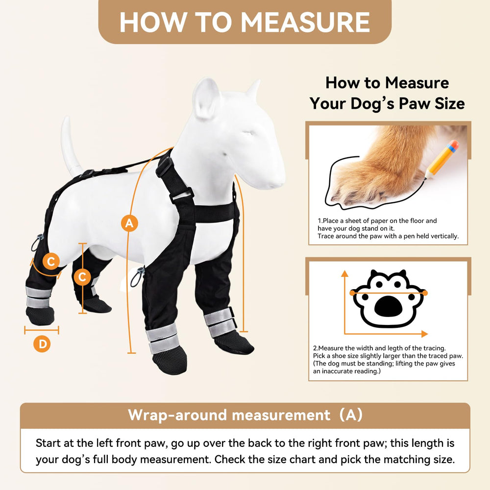 YAQUHO bottes chien grand anti-glisse traction accrue