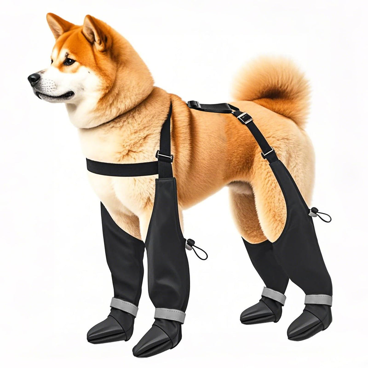 YAQUHO bottes chien grande taille ensemble sécurisé pour promenades et jeux.