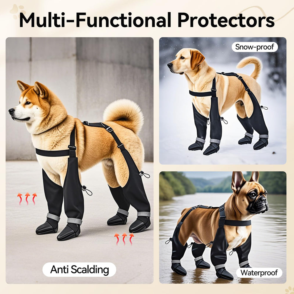 YAQUHO bottes chien grande taille semelle silicone renforcée pour adhérence.