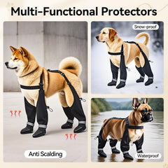 YAQUHO bottes chien grande taille semelle silicone renforcée pour adhérence.