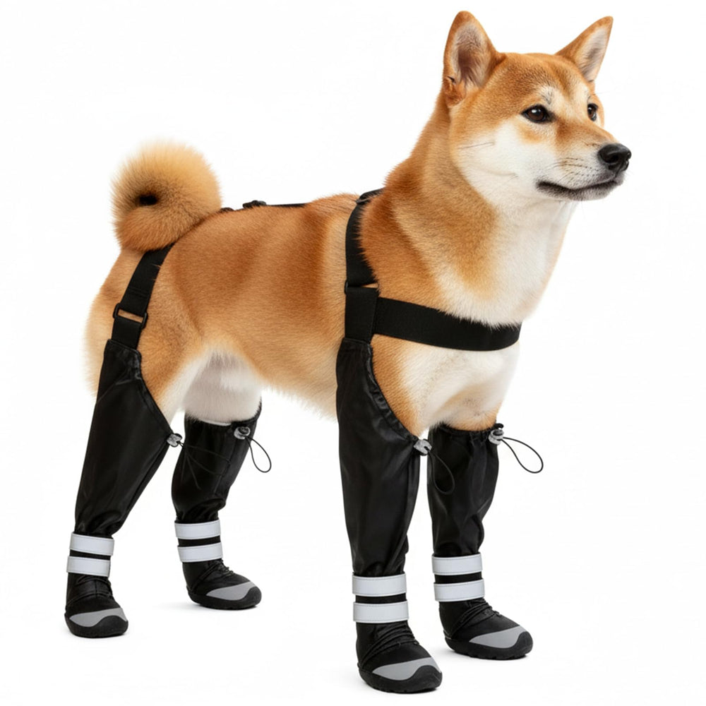 YAQUHO bottes suspendues imperméables protègent les pattes lors de pluie.