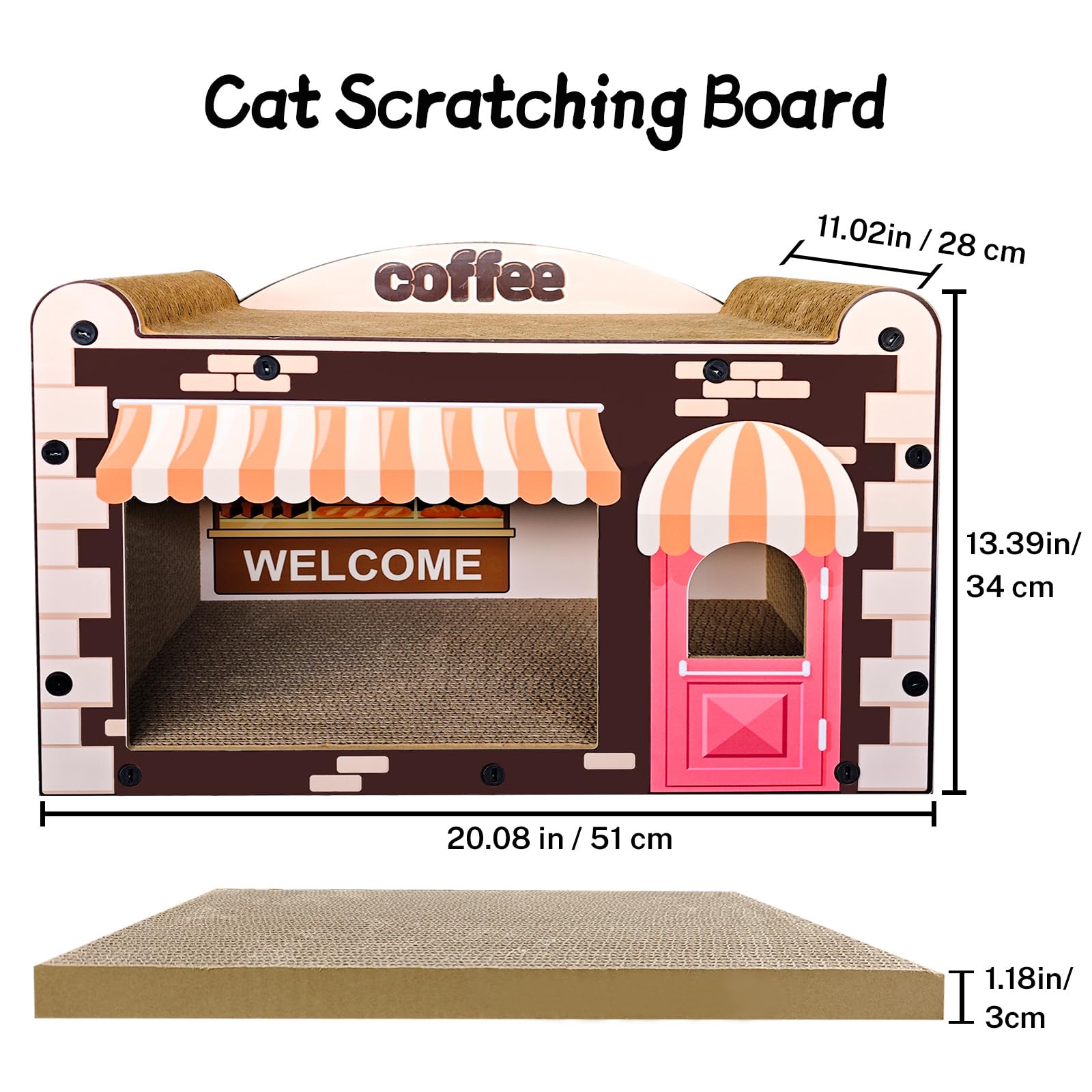 Yaruiguang Maison Chat Grattoir En Carton Grande Taille.