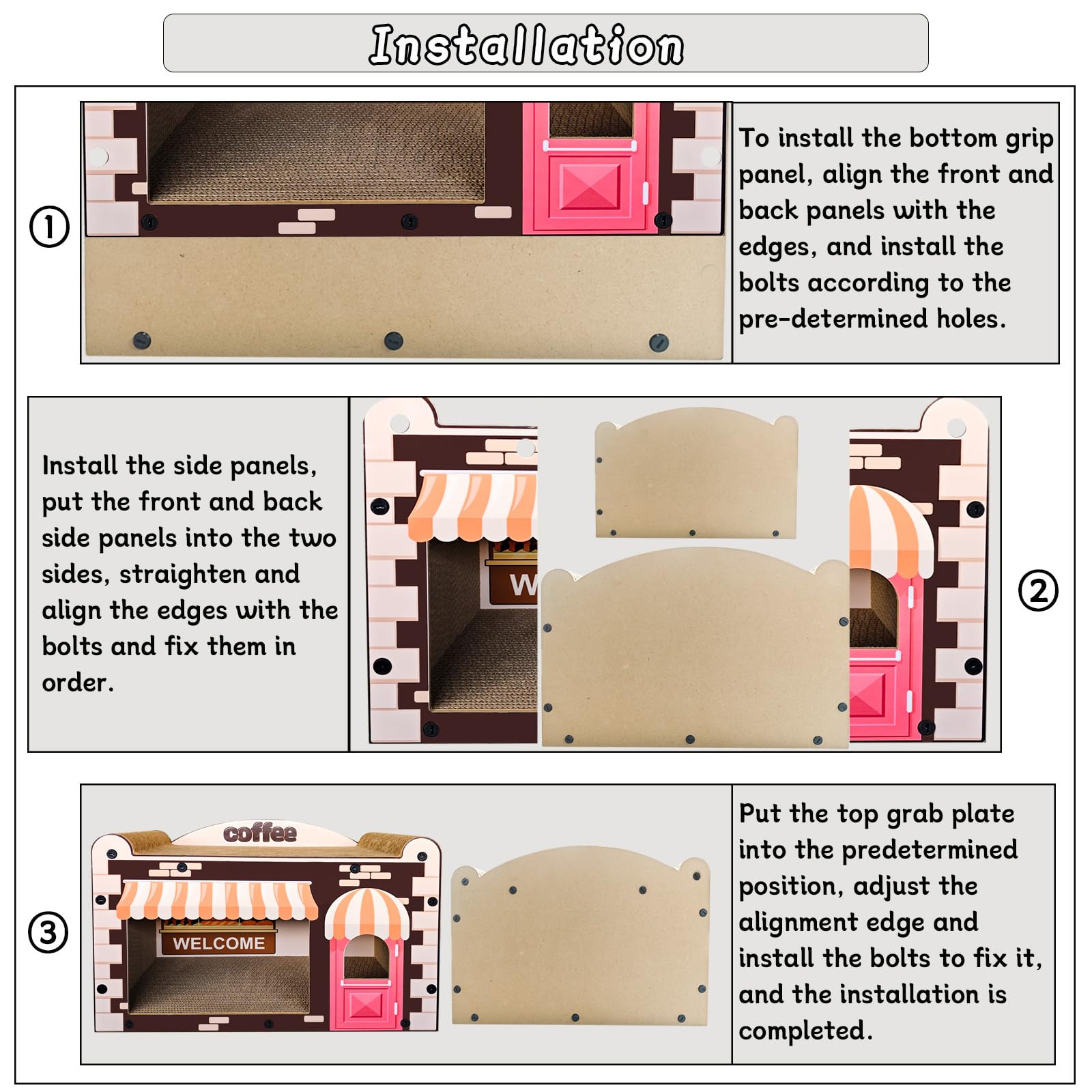 Yaruiguang Maison Chat Taille 20-1x11-0x13-4 Pouces.