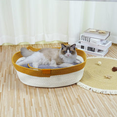 Nid chat Yaruiguang avec matelas hiver en coton, chaleur douce.