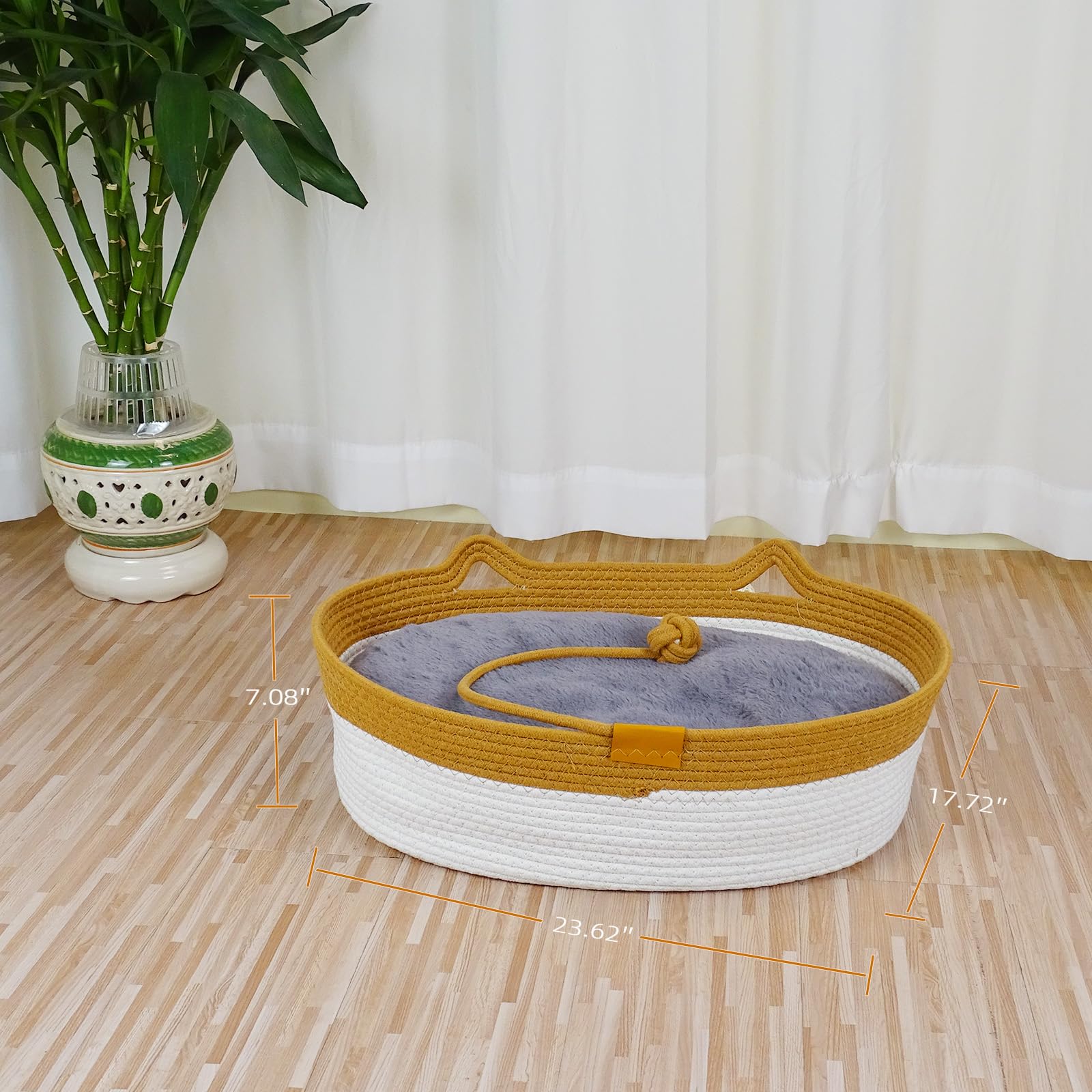 Nid chat matelas été paille de Yaruiguang, fraîcheur estivale.