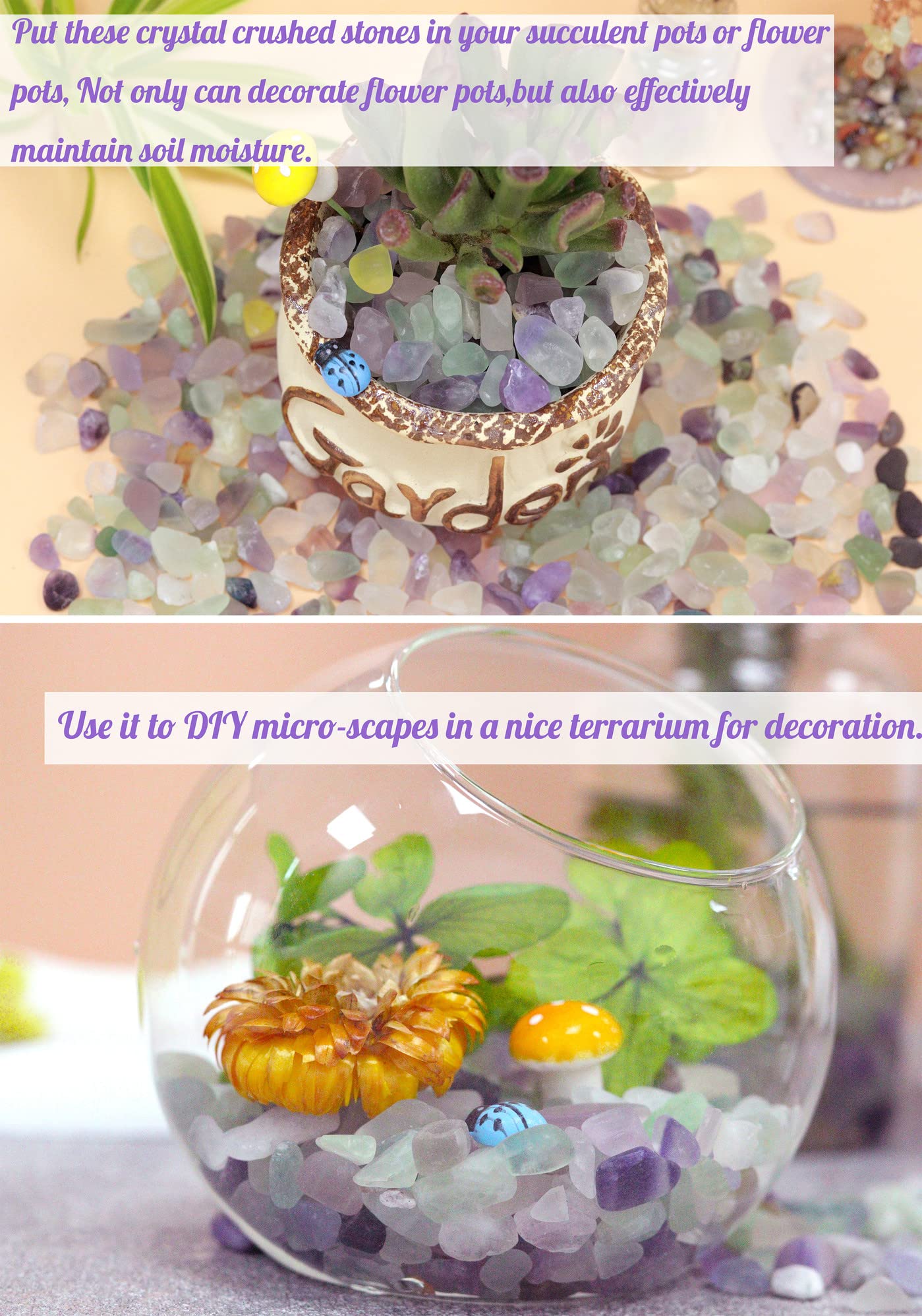 Améthyste YATOJUZI pour aquarium, couleur violette riche et décoration élégante.