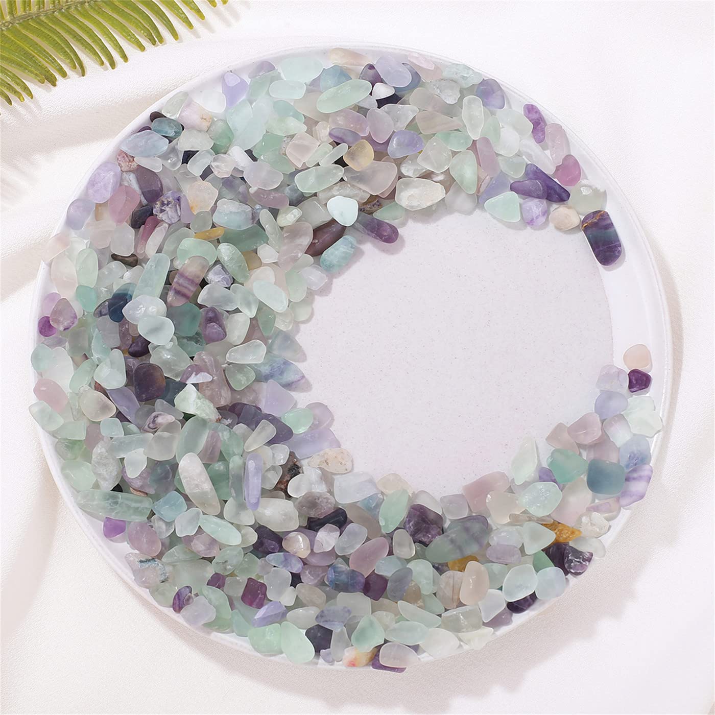 Howlite YATOJUZI pour aquarium, texture blanche polie et effet zen.