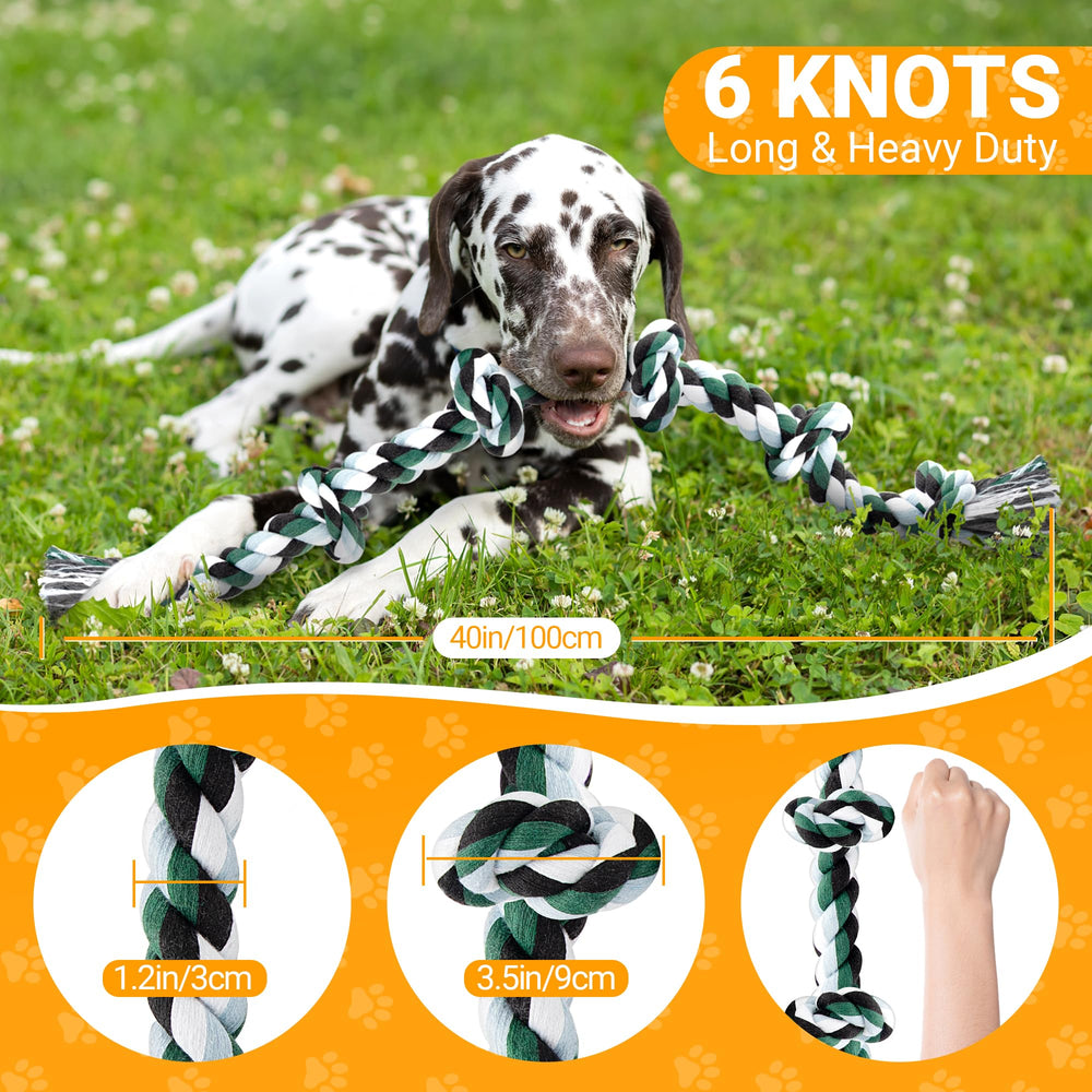 Jouet corde Ycozy multicolore, durable et sûr pour mastication et tir.