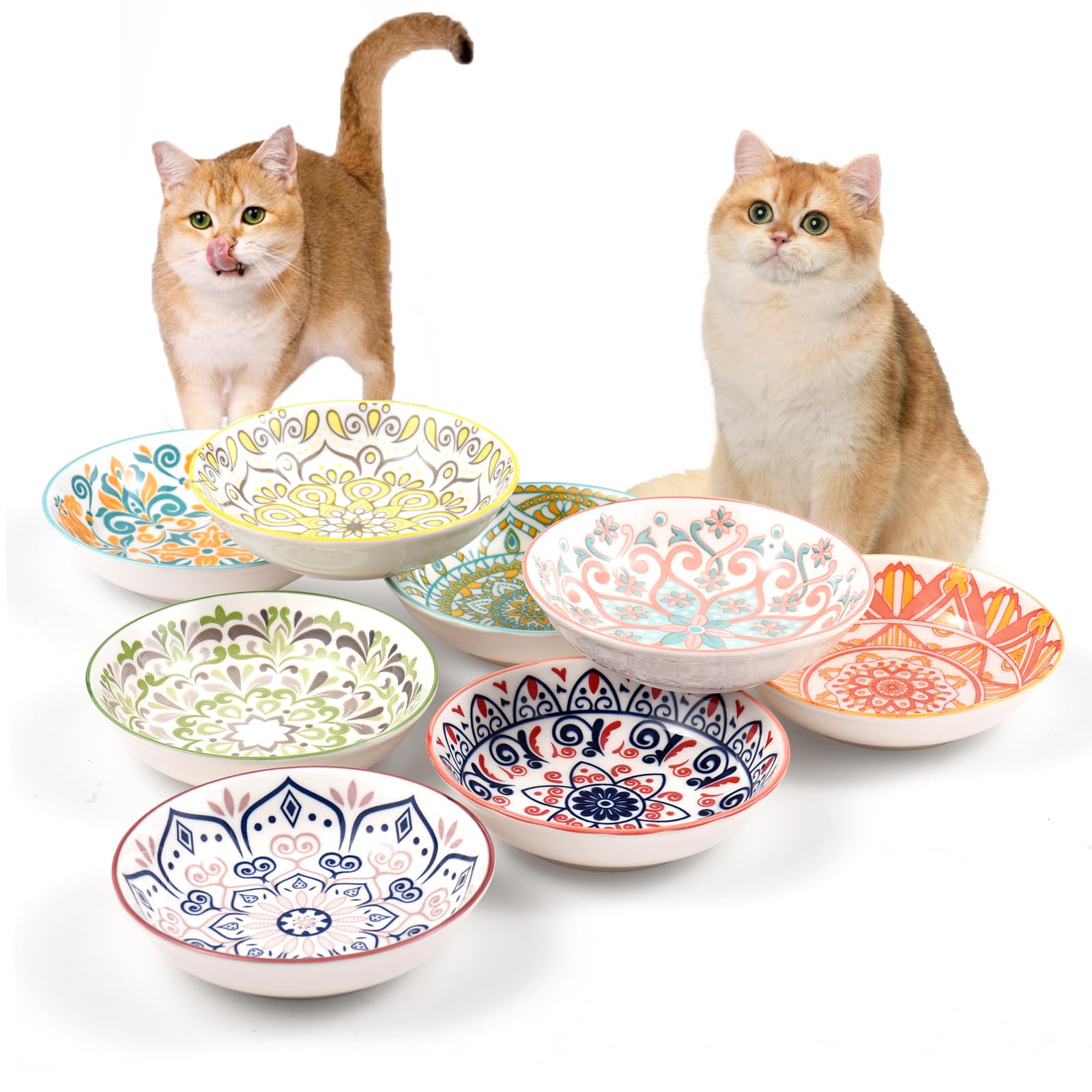 YEAHGO bols ceramique 8 couleurs, attractifs pour l appétit du chat.