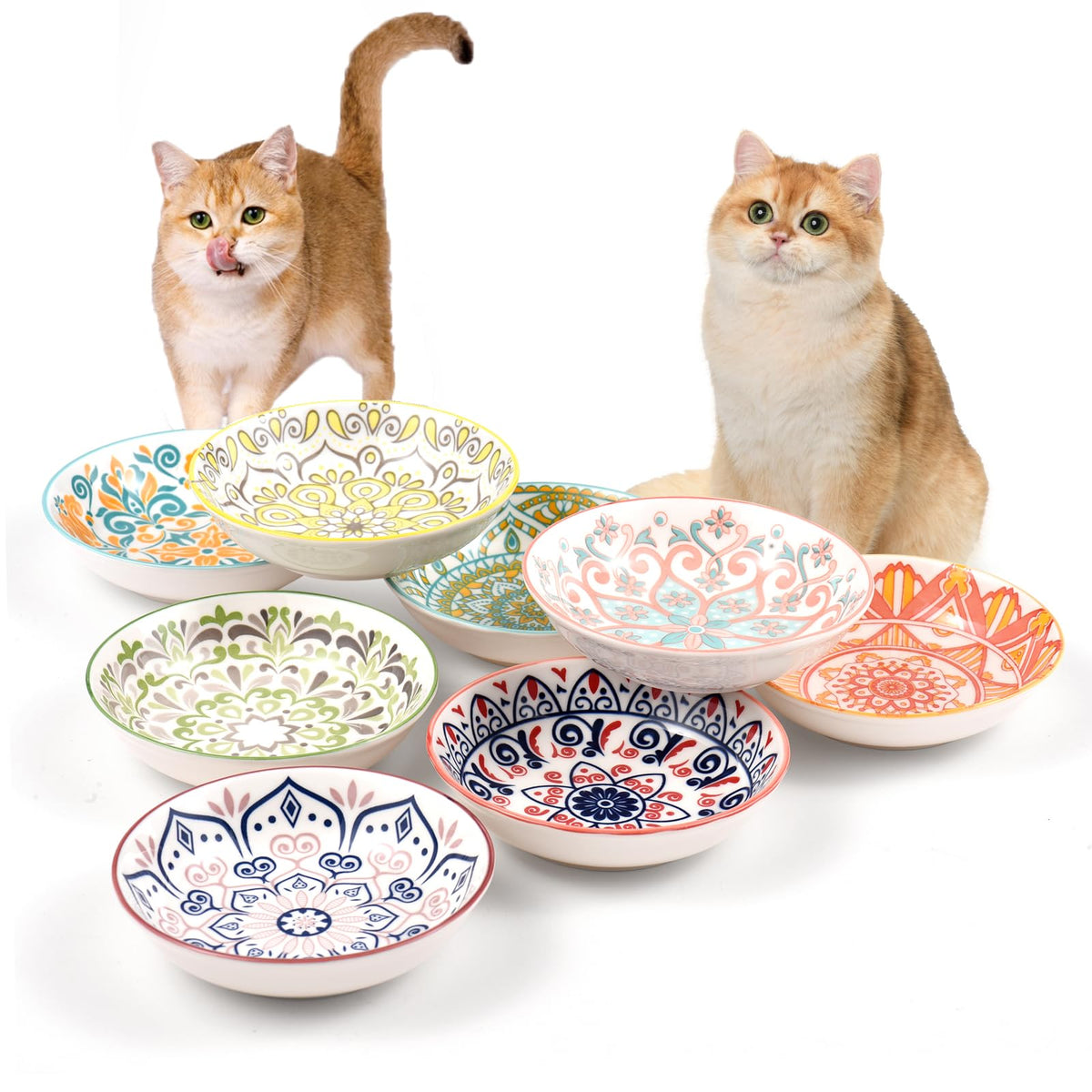 YEAHGO bols ceramique 8 couleurs, attractifs pour l appétit du chat.