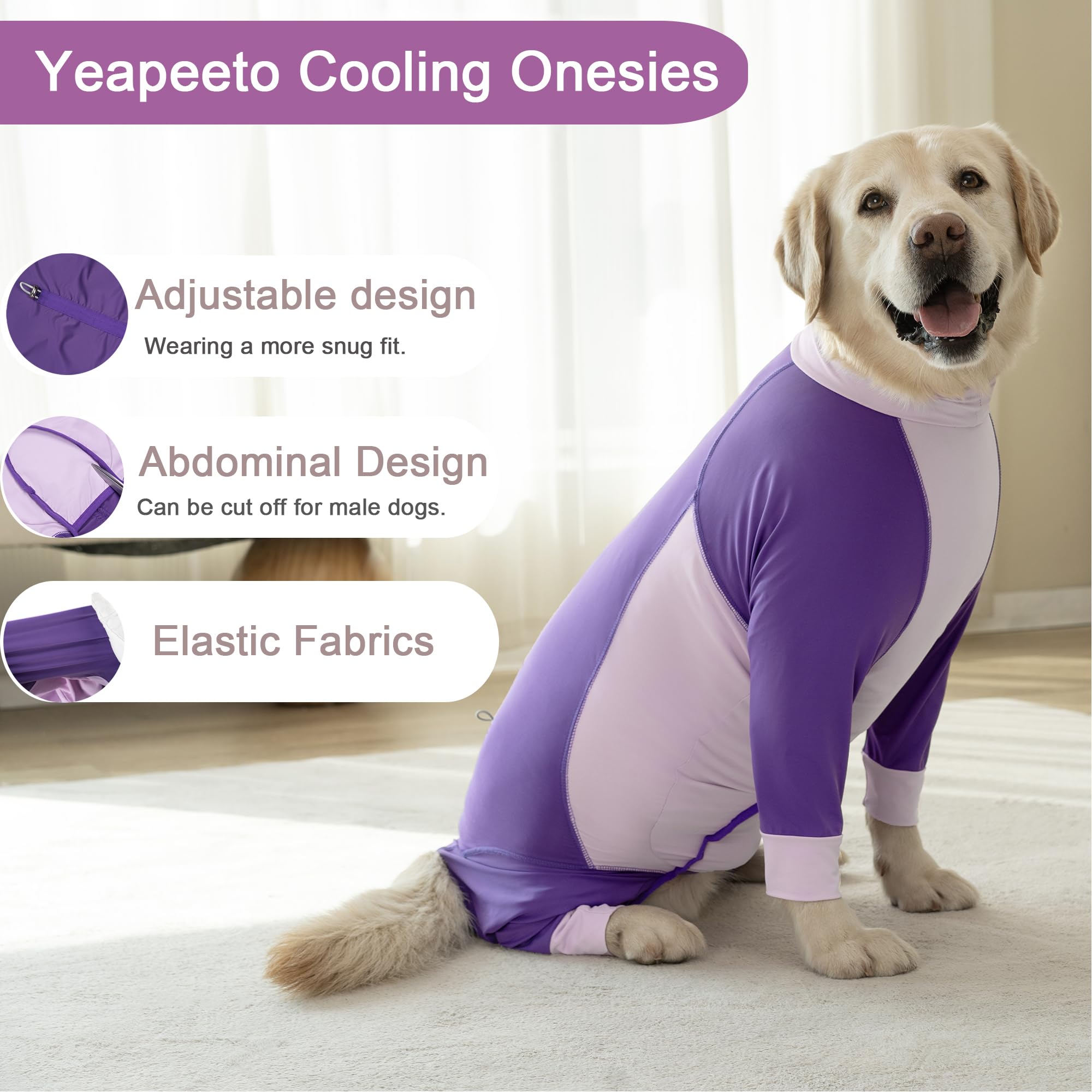 Yeapeeto combinaison chien, séchage rapide pour rester au frais après l'eau.
