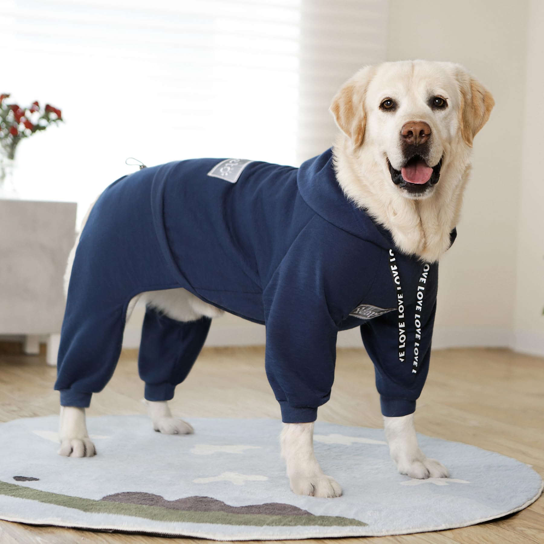 Yeapeeto hoodie chien cordon de queue ajustable.