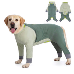 Yeapeeto Combinaison Chien Vert Olive Imperméable - protection contre pluie et boue.