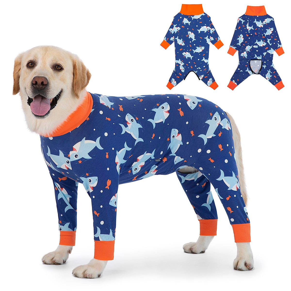 Yeapeeto combinaison convalescence chien bleu-requin 5xl, confort et mobilité lors de la convalescence.