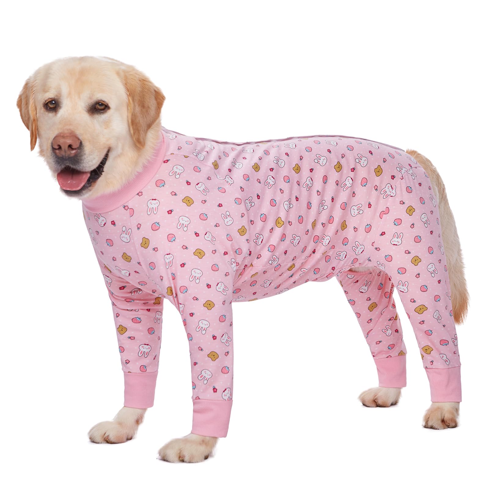 Yeapeeto combinaisons rétablissement chien 6XL rose lapin, offre confort et liberté.