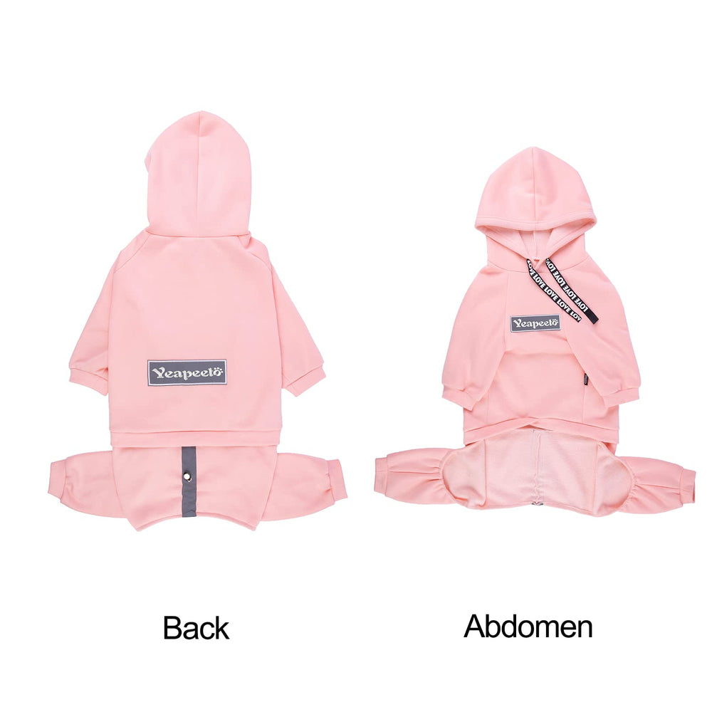 Yeapeeto manteau chien rose 7XL, vue arrière, chaleur enveloppante.