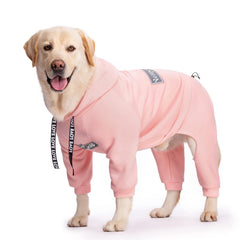 Yeapeeto manteau d'hiver pour chien rose 7XL, visage protégé et chaleur durable.