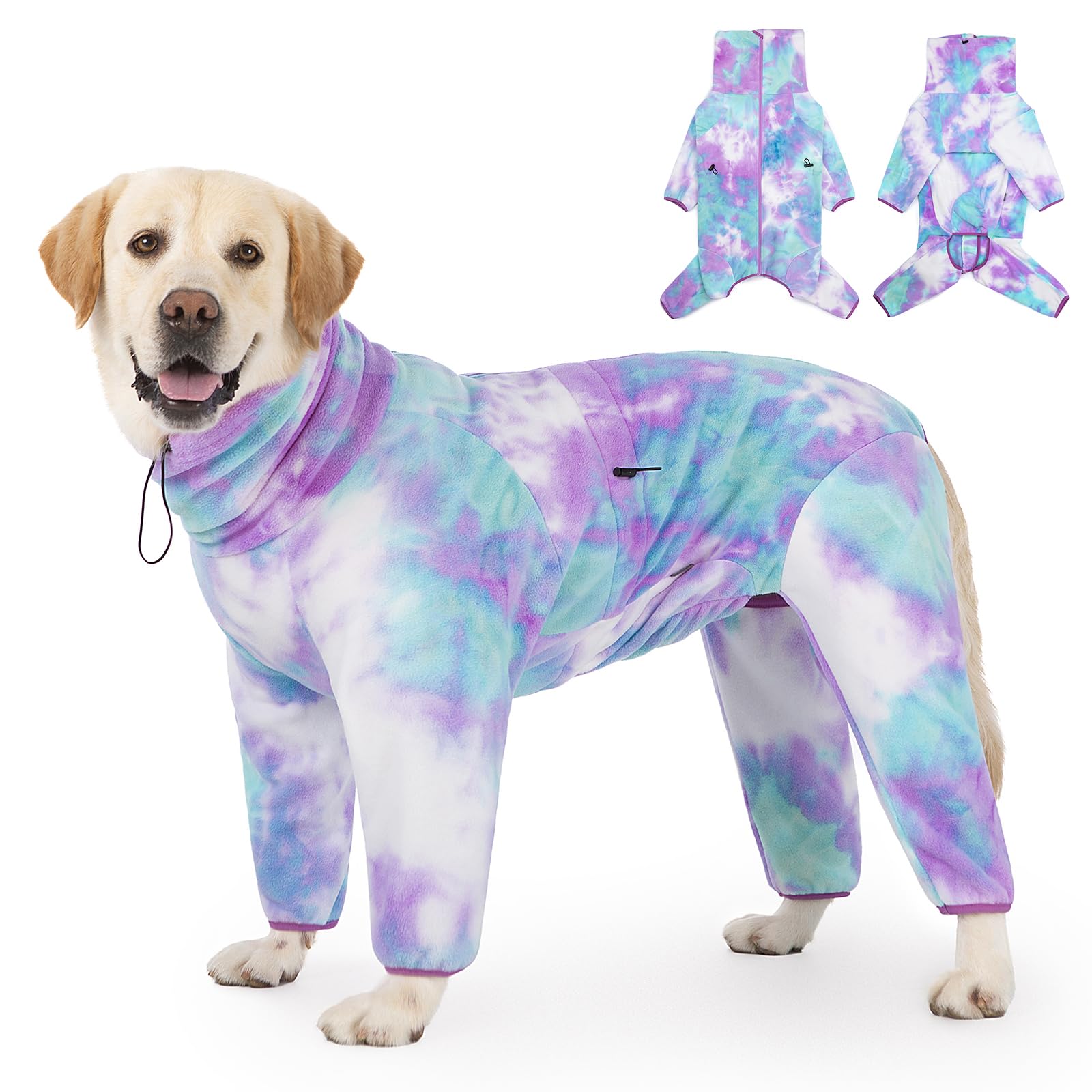 Le manteau d'hiver Yeapeeto pour chien, vue avant, chaleur douce