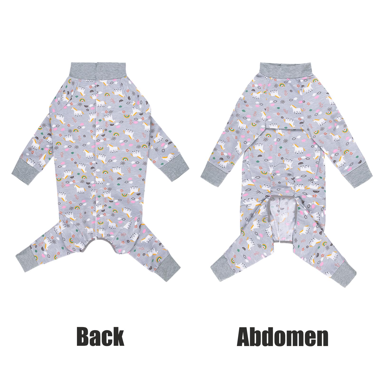 Yeapeeto pyjama post-chirurgie chien 6XL gris — permet manger et dormir librement.
