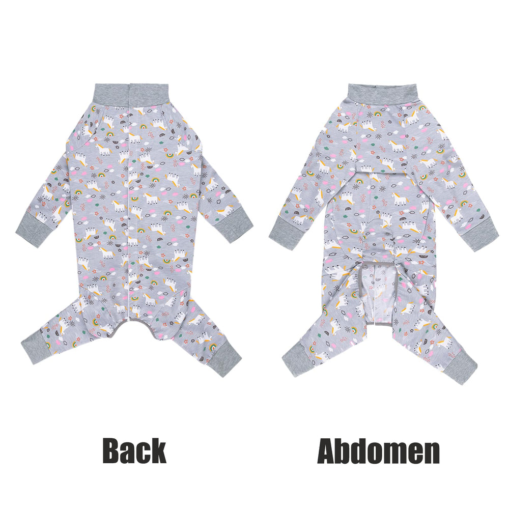 Yeapeeto pyjama post-chirurgie chien 6XL gris — permet manger et dormir librement.