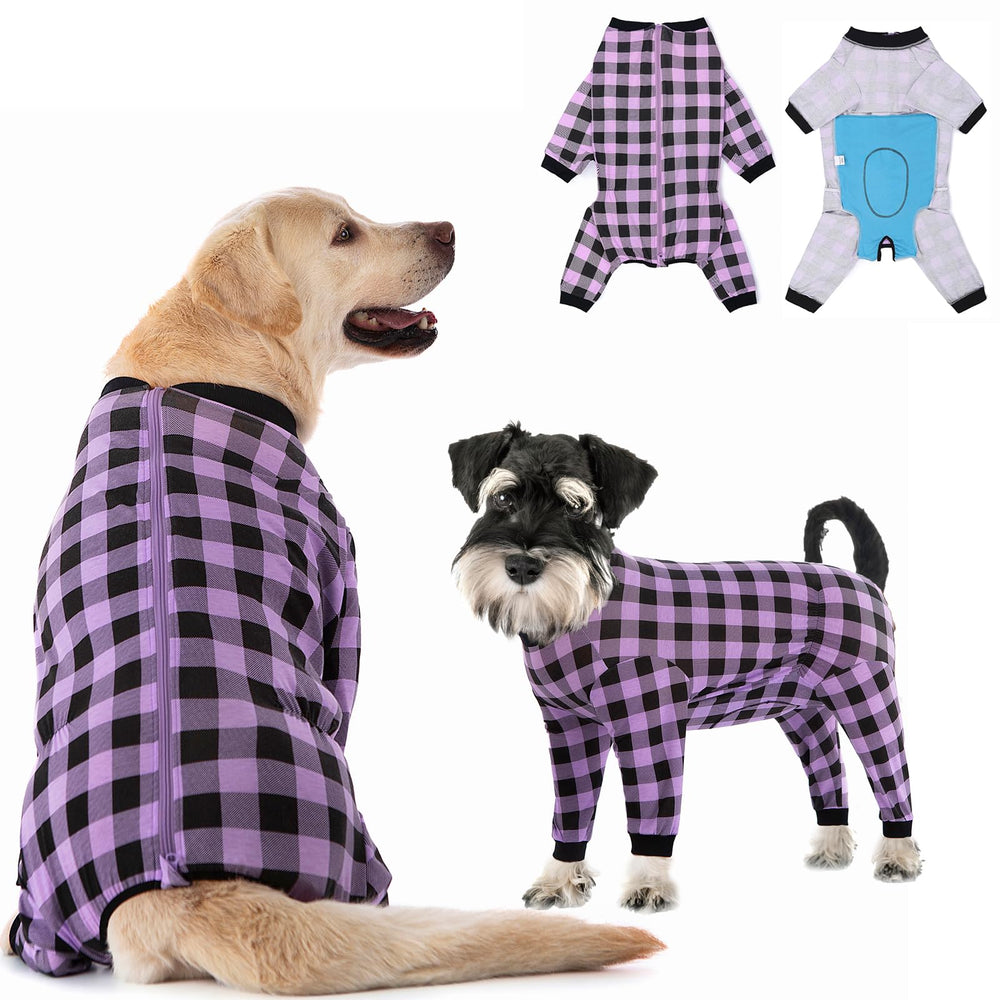 Yeapeeto Recovery Suit chien — vue avant, confort et couverture pendant la récupération.