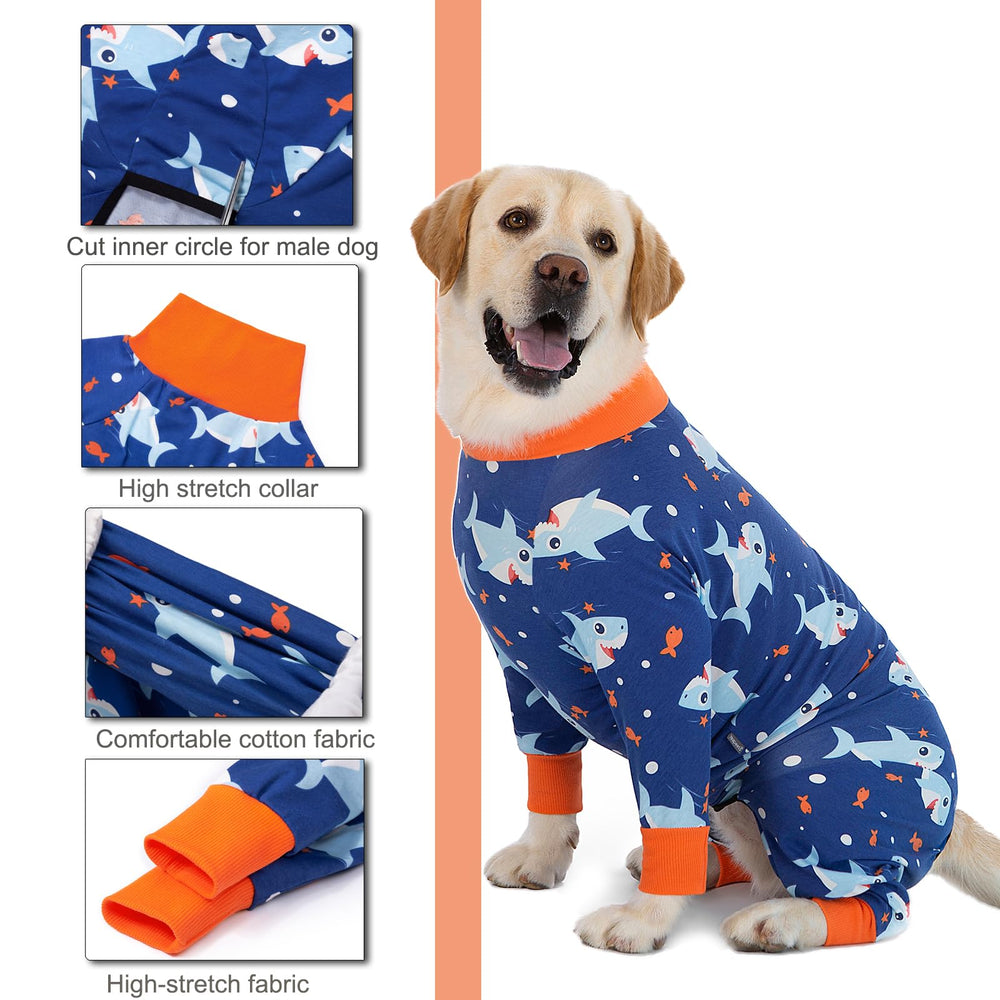Yeapeeto tissu respirant convalescence chien bleu-requin 5xl, confort durable.