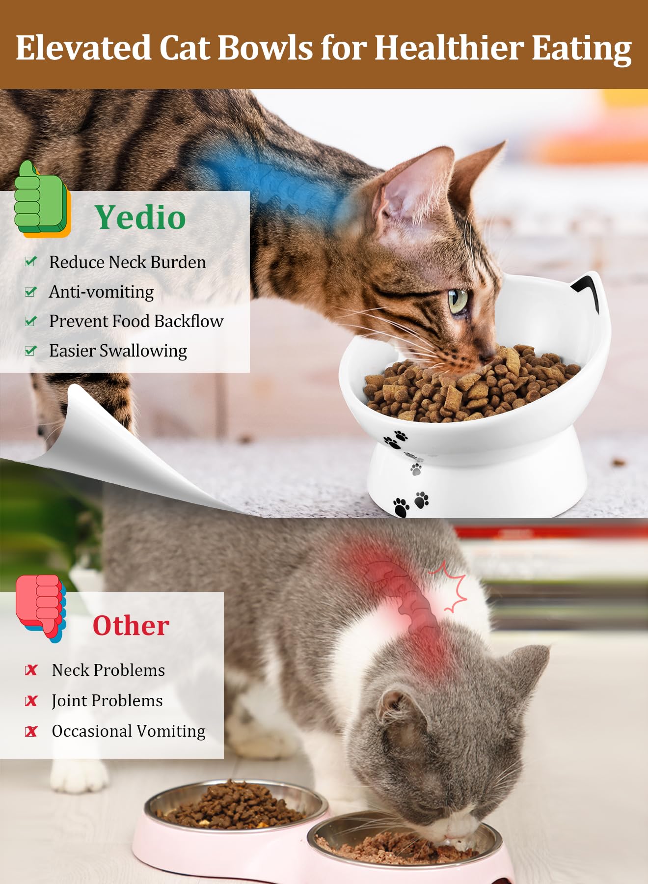 Base anti-dérapante Yedio—stabilité et sécurité au sol pendant l'alimentation.