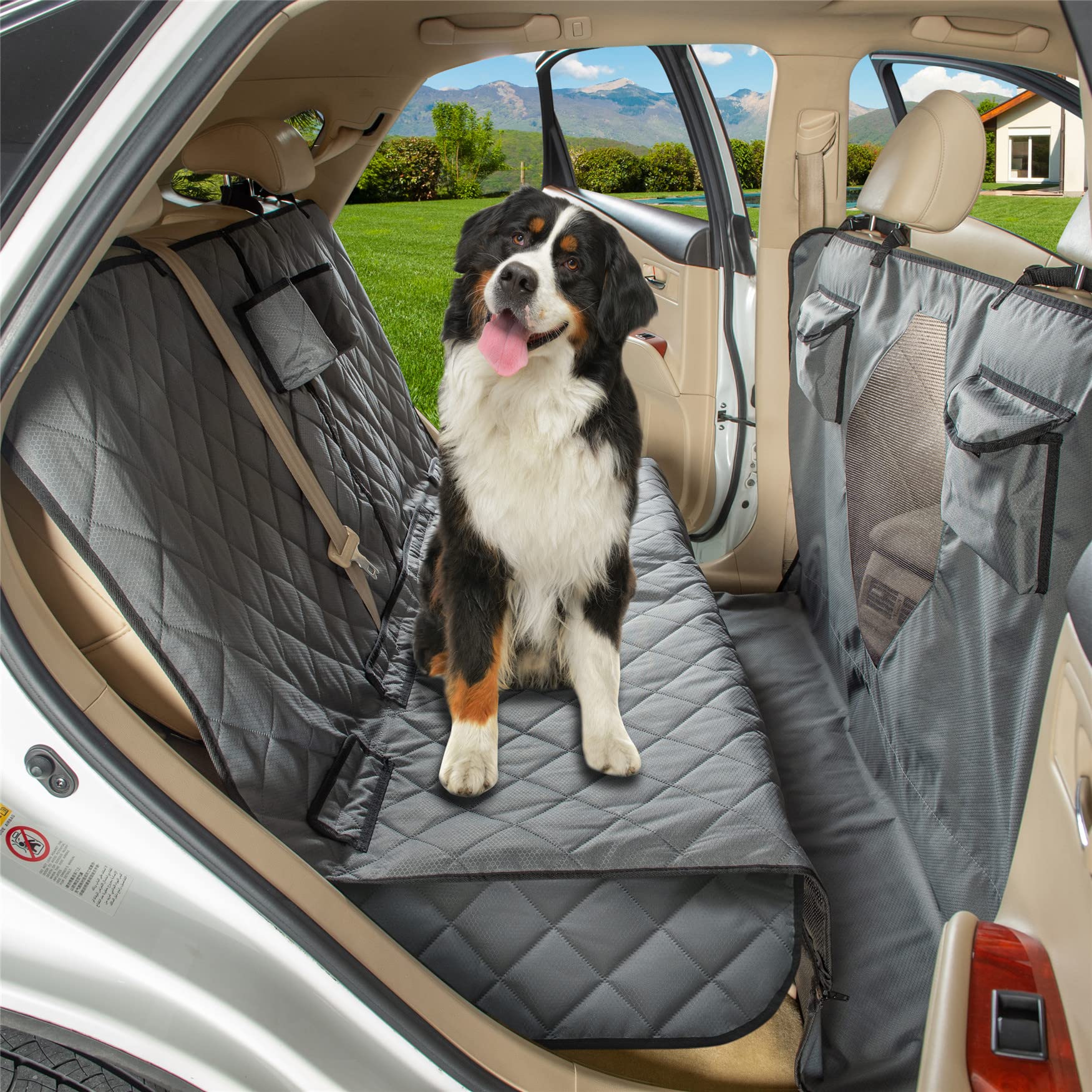 YEENIS housse siege chien fenetre mesh pour ventilation et vue continue