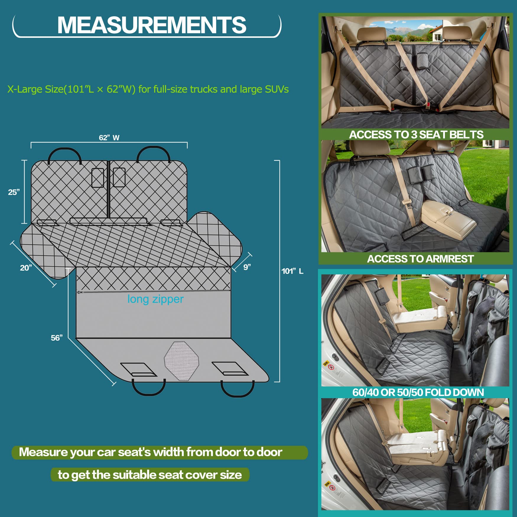 YEENIS tailles Standard et XL s adaptent a la plupart des vehicules