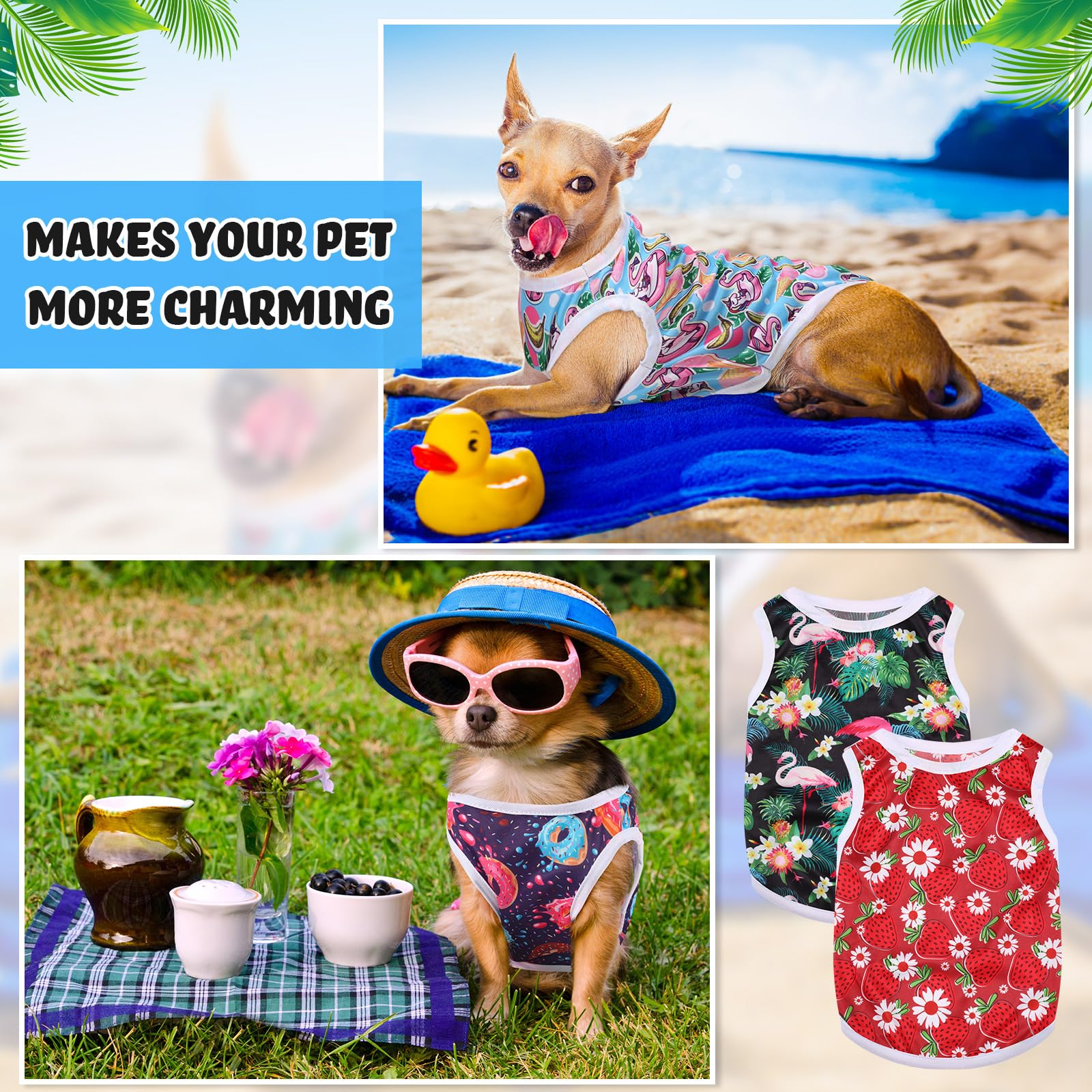 Yeyeplum haut hawaïen chien et chat, élasticité adaptée.