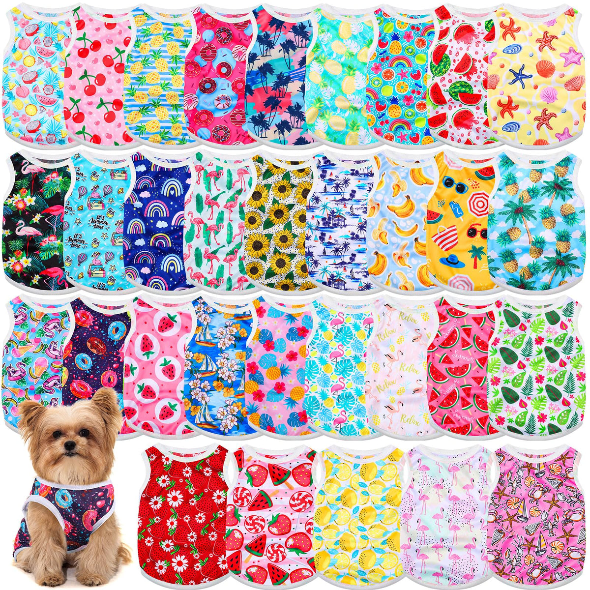 Yeyeplum t-shirt hawaïen pour chien, été, lot 32, pratique au quotidien.