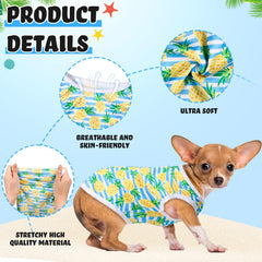 Yeyeplum t-shirt hawaïen chien flamant coloré, look estival.