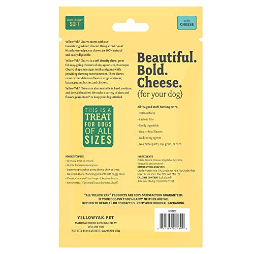 Texture douce du Yellow Yak Churro Chew offrant une mastication agréable.