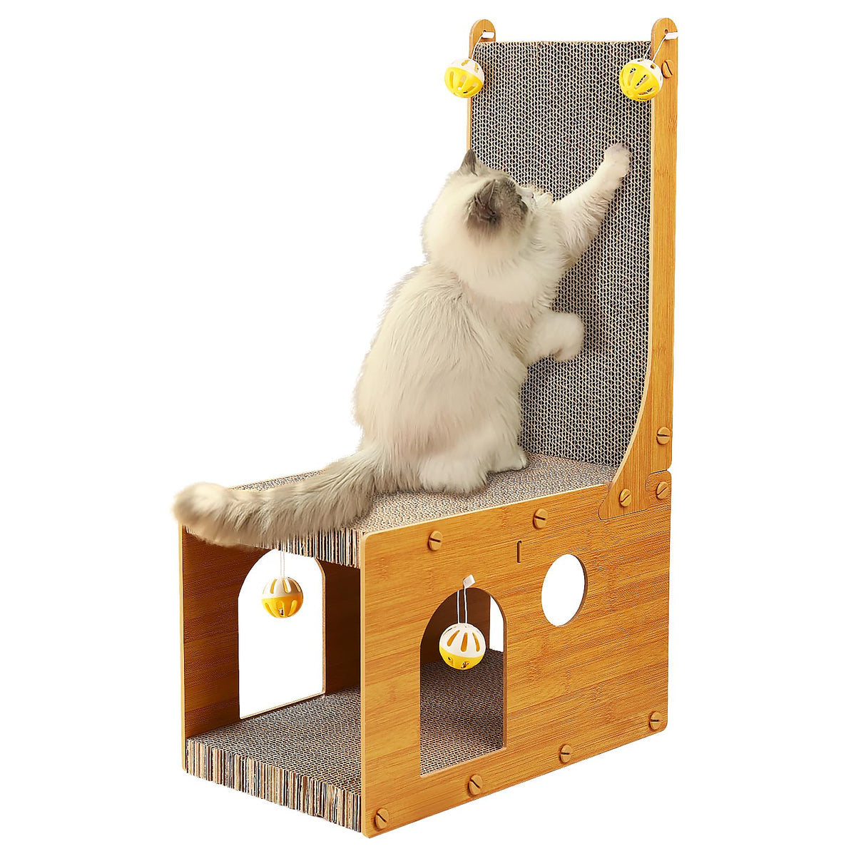 Grattoir YEMOO en forme de L mural pour l'étirement du chat.