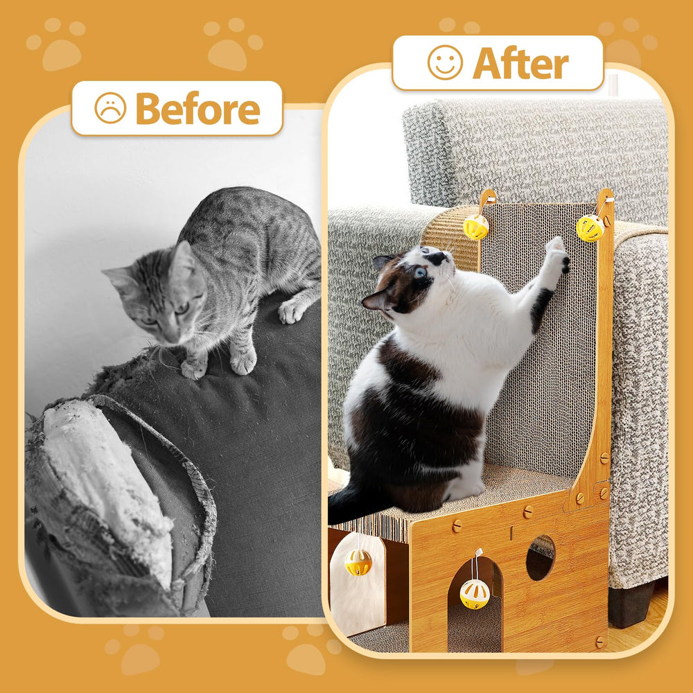 Grattoir YEMOO peut servir de petit lit pour chat.